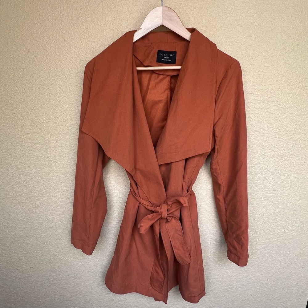 Love Tree Women's Trench Coat in Rust - Sz M